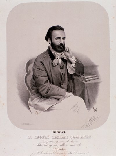 Portrét Angela Marianiho (litografie od Anonymous Anonymous