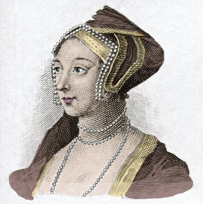Portrét Anne de Boleyn (Anna nebo Ann Bolin a Anne Bullen od Anonymous Anonymous