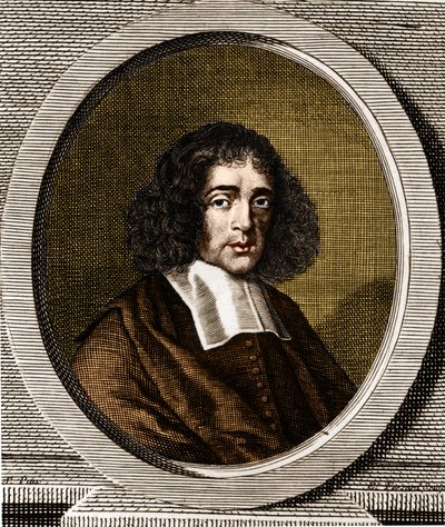 Portrét Barucha Spinozy (1632-1677), holandského filozofa, známého také jako Bento de Espinosa nebo Benedictus de Spinoza nebo Benoit de Spinoza. od Anonymous Anonymous