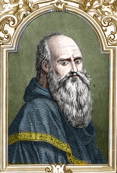 Portrét Bernardina de Scapis zvaného Bernardino Luini (1481-1532) italský malíř. rytina z roku 1859 v „“ galeriích Evropy - Itálie „“ od armengauda. Soukromá sbírka. od Anonymous Anonymous