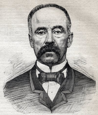 Portrét Charlese Moorea (1820-1905), britského botanika skotského původu. Rytina v „“Le Petit Parisien““ 1893. od Anonymous Anonymous