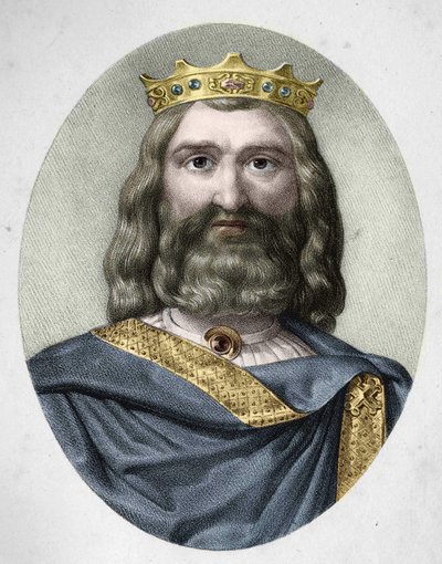 Portrét Chlodvíka I. (v. 466 - 511) krále Franků. od Anonymous Anonymous