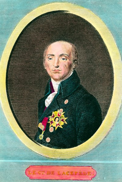Portrét Etienna de La Ville, hraběte De Lacepede (1756-1825), francouzský přírodovědec. Anonymní rytina od Anonymous Anonymous