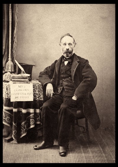 Portrét Francesca Crispiho (1818-1901) italského státníka v roce 1863. ©Lee/leemage od Anonymous Anonymous