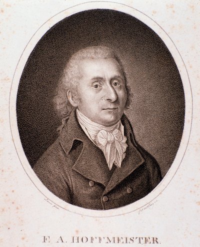 Portrét Franze Antona Hoffmeistera (rytina) od Anonymous Anonymous