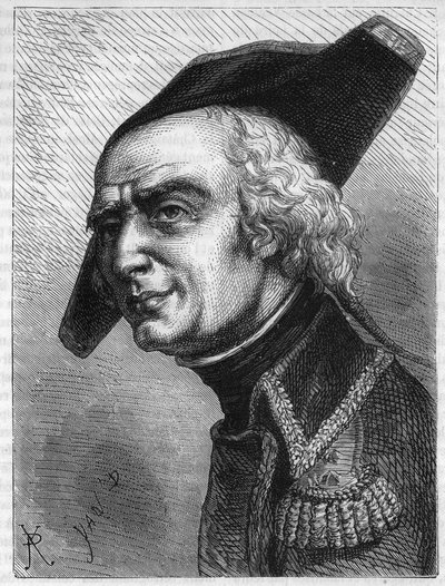 Portrét generála Luca Simeona Auguste Dagoberta (1736-1794). Rytina z roku 1866 v „Histoire de la Revolution francaise““ od Adolphe Thierse. Soukromá sbírka. od Anonymous Anonymous