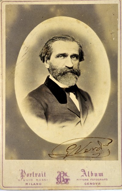 Portrét Giuseppe Verdiho (1813-1901), italského skladatele. cca 1850.Soukromá sbírka.Milan od Anonymous Anonymous