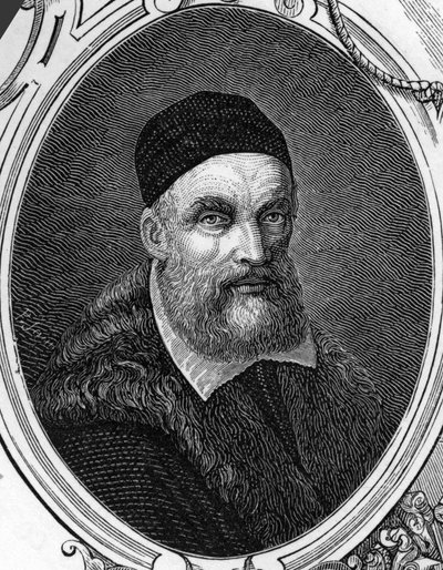 Portrét Jacopa nebo Giacoma Bassana (1518-1592) italský malíř. Rytina z roku 1859 v „“ galeriích Evropy – Itálie „“ od armengauda. Soukromá sbírka. od Anonymous Anonymous