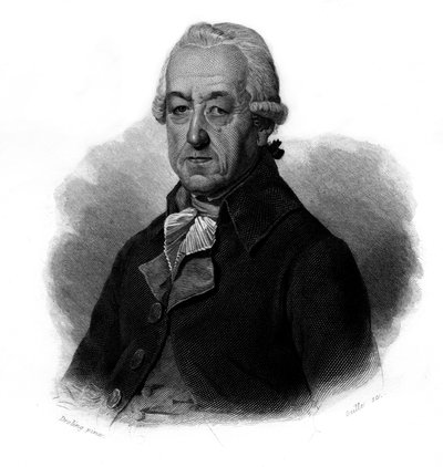 Portrét Jean-Georges Reber (Jean Georges) (1731-1816) francouzský průmyslník In „“ Portréty a historie užitečných mužů: mužů a žen všech zemí a všech podmínek, kteří získali práva na uznání mužů“ publikované a pro od Anonymous Anonymous