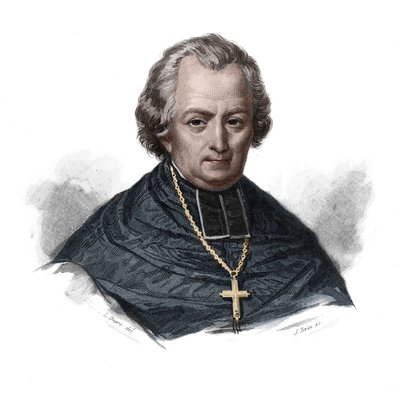 Portrét Jeana Lefebvre de Cheverus (1768-1836) francouzského kardinála, arcibiskupa z Bordeaux v „Portréty a dějiny užitečných mužů: muži a ženy všech zemí a za všech podmínek, kteří získali práva na uznání mužů“ a pr. od Anonymous Anonymous