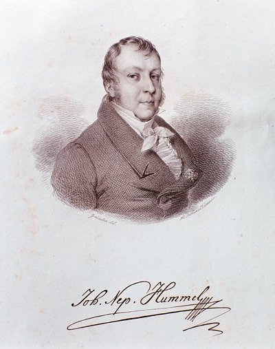 Portrét Johanna Nepomuka Hummela (rytina od Anonymous Anonymous