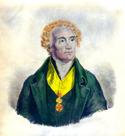 Portrét Josepha de Maistre (1753-1821), politika, filozofa, soudce a historika (s insigniemi Řádu svatého Mauricia a Lazara), sbírka Privee. od Anonymous Anonymous