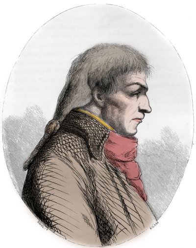 Portrét Josepha Le Bona (1765-95) francouzský politik - Portrét Guislaina Francoise Joseph Le Bon (1765-1795), francouzský revolucionář - rytina z roku 1863 v „Červené knize - Histoire De L
