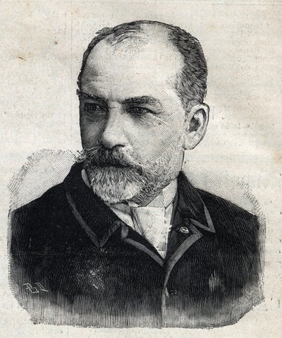 Portrét Leona Bonnata (1833-1922), francouzského malíře v té době prezidenta Societe des Artistes Français. Rytina „“Le Peute Parisien““ od Anonymous Anonymous