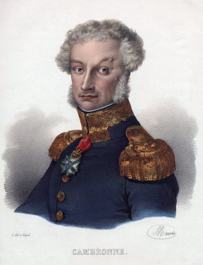 Portrét Pierra Cambronna (1770-1842) - Anonym - 1835 - Litografie, akvarel - 32x24 - Soukromá sbírka od Anonymous Anonymous
