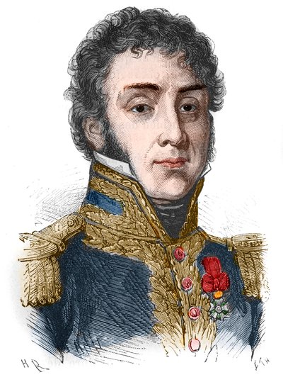 Portrét Remyho Josepha Isidora Exelmanse (nebo Exelmanse), maršála a vrstevníka Francie (1775 - 1852) - v „“L