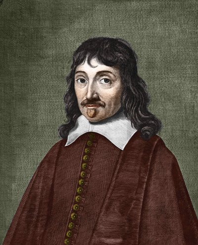 Portrét René Descartes. 1596-1650 od Anonymous Anonymous