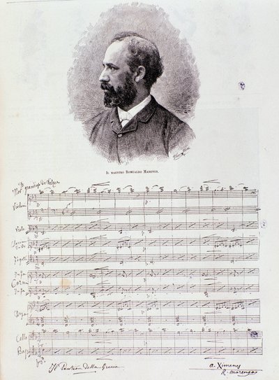Portrét Romualdo Marenco (rytina) od Anonymous Anonymous