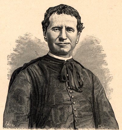Portrét svatého Jana Boska nebo Dona Boska (Giovanni Melchior Bosco) (1815-1888) 19. století (rytina) od Anonymous Anonymous