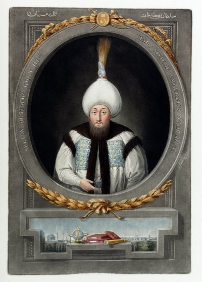 Portrét sultána Mustafy III. (1717-1774) (Mustafa, Moustapha) od Anonymous od Anonymous Anonymous