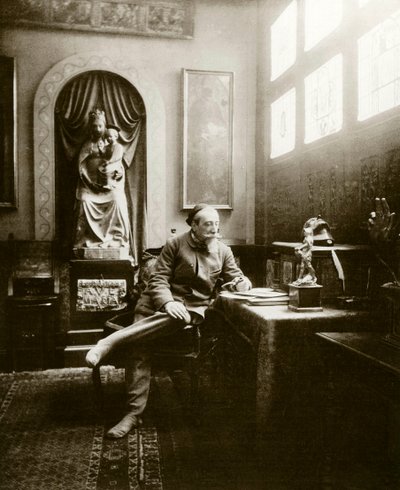 Portrét francouzského spisovatele Anatole France (1844-1924) v roce 1904 v jeho kanceláři. Soukromá sbírka od Anonymous Anonymous