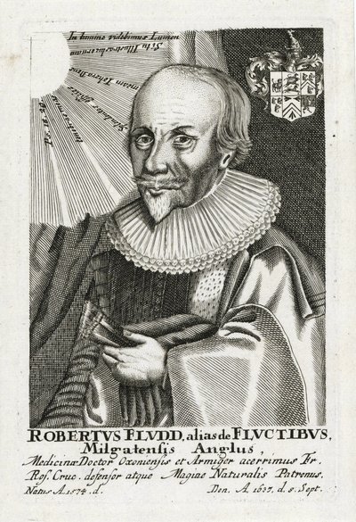 Robert Fludd (1574-1637) (Robertus de Waves), Anonym. Lept, rozměr: 15,5x10,2 od Anonymous Anonymous