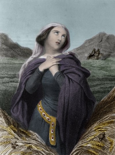 Saint Adelaide nebo Adelaide Burgundska (931-999) - Adelaide Italská - také nazývaná Adelaide Burgundska - v „“““ The Saintes Femmes“““. 1852." od Anonymous Anonymous