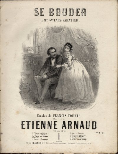 Noty pro “” Se bouder”” text od francis tourte, hudba od Etienna Arnauda. Soukromá sbírka. od Anonymous Anonymous