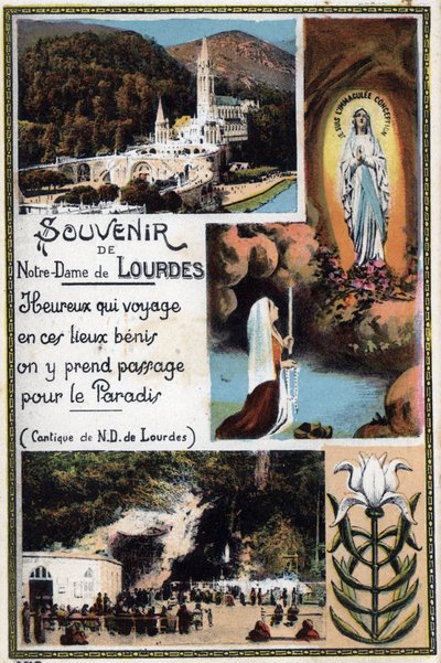 Suvenýrová pohlednice z Lourdes - Hautes Pyrenees (65) kolem roku 1900. od Anonymous Anonymous