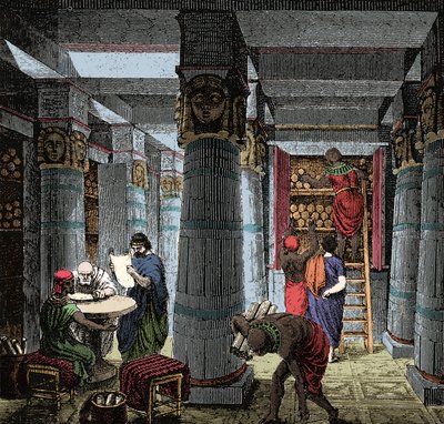 Alexandrijská knihovna - Pohled na interiér Alexandrijské knihovny v Egyptě. od Anonymous Anonymous