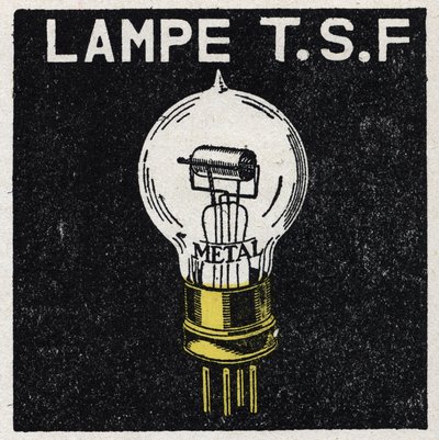 The T.S.F.: T.S.F. lampa Anonymní ilustrace z roku 1925. Soukromá sbírka. od Anonymous Anonymous