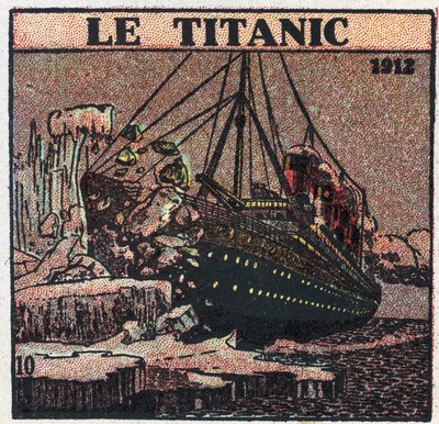 T.S.F.: potopení Titaniku v roce 1912. Z lodního T.S.F. byly odeslány zprávy o nouzi. příspěvek po spojení s ledovcem. Anonymní ilustrace z roku 1925. Soukromá sbírka. od Anonymous Anonymous