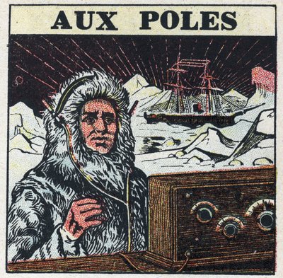 Společnost T.S.F. používané v pólech. Anonymní ilustrace z roku 1925. Soukromá sbírka. od Anonymous Anonymous