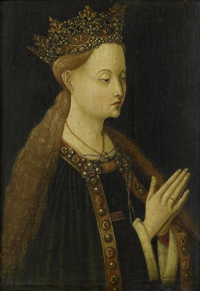 Neitsyt, n. 1500 (öljy paneelille) od Anonymous Anonymous
