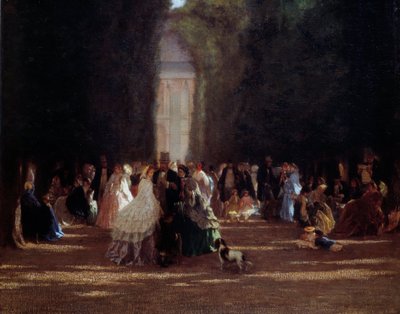 Ulička letáků do Tuileries pod druhou říší. Anonymní malování od Anonymous Anonymous