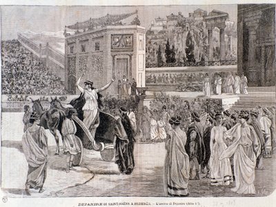 Příjezd Deianira ze hry Dejanira od Camille Saint-Saens, provedené v aréně Beziers v roce 1898 od Anonymous Anonymous