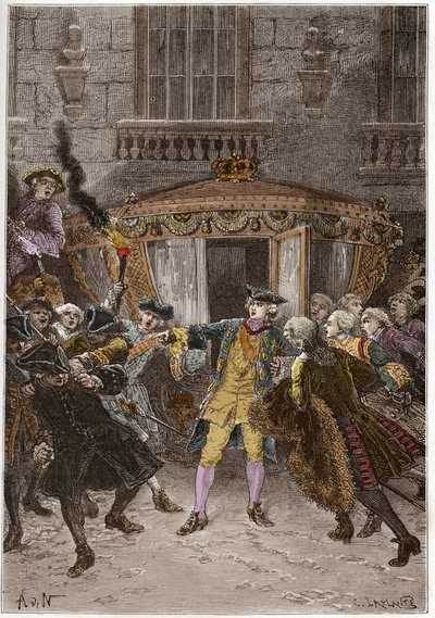 Útok Damiens (leden 1757) - (Robert-Francois Damier od Anonymous Anonymous