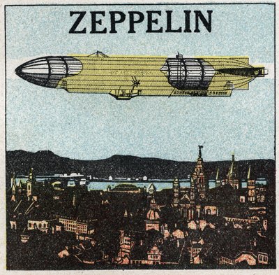 Balónky: zeppelin. Anonymní ilustrace z roku 1925. od Anonymous Anonymous