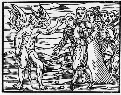 Otisk ďáblova drápu - “” Compendium Maleficarum””, pojednává o čarodějnicích, jejich zlu a jejich třídění Francesco Maria Guazzo nebo Guaccio nebo Guaccius (15?? -16??) 1608 Soukromá sbírka od Anonymous Anonymous