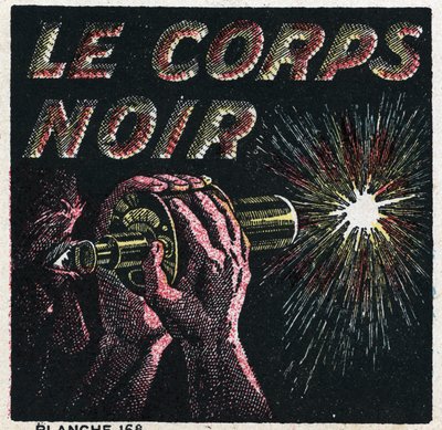 Tepelné záření: černé těleso, těleso, které absorbuje veškerou energii přijatého záření. Anonymní ilustrace z roku 1925. Soukromá sbírka. od Anonymous Anonymous
