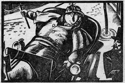 Různá fakta: kočí Jacques Collignon, odsouzený za vraždu klienta, který v roce 1855 podal stížnost na příliš mnoho placenou rasu v Paříži. Ilustrace převzata z „“Le petit journal illustrious”” 1931 od Anonymous Anonymous