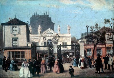 Pohled na lucemburské divadlo zvané bobino, rue de Fleurus v Paříži Anonymní obraz. 1845 ne. 0,16x0,22 m Paříž, Musee Carnavalet od Anonymous Anonymous