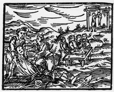 Čarodějnice odstrašující mrtvé na hřbitově - “” Compendium Maleficarum””, pojednává o čarodějnicích, jejich zlu a jejich třídění Francesco Maria Guazzo nebo Guaccio nebo Guaccius (15?? -16??) Soukromá sbírka 1608 od Anonymous Anonymous