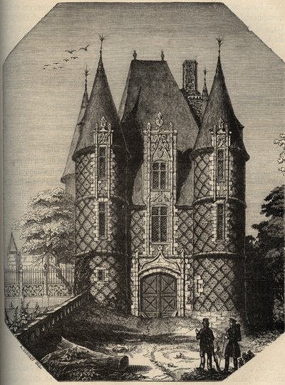 zámek de Carrouges - Kobka - Orne Normanise - rytina "” PATRIE”” - PACUREQUIREQUE POPIS FRANCIE V 6 SVAZCH LUCIEN HUARD - konec 19. stol. od Anonymous Anonymous