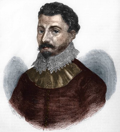 portrét sira Francise Drakea. anglický mořeplavec a lupič (bv Tavistock, Devonshire, asi 1540 u Portobela, Paname od Anonymous Anonymous