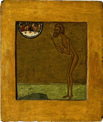 Basil the Blessed, konec 16. století. od Anonymous Russian icon painter