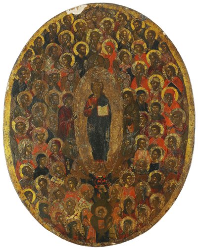 Deesis, 17. století od Anonymous Russian icon painter