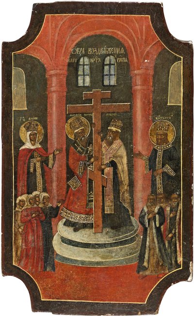 Povýšení svatého Kříže, 18. století od Anonymous Russian icon painter