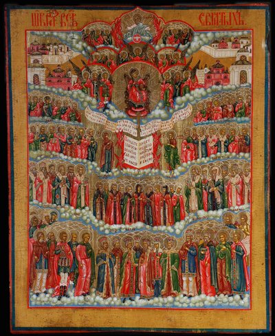 Ikona všech svatých, 18. století od Anonymous Russian icon painter