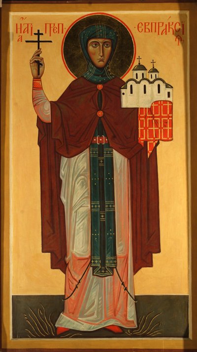 Svatá Eupraxie, kněžna z Pskova od Anonymous Russian icon painter